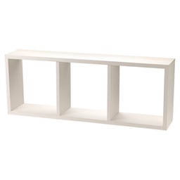 [97371] Scaffale cubo 3 ripiani MDF 30x15x80H cm Bianco