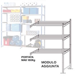 [64847] Scaffale Rang'Eco180 5 ripiani 100x35xH200cm - Modulo Aggiunta