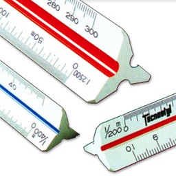 [78359] SCALIMETRO 98U 30CM (SCALE 1:1-2-5-20-50-100-200-500-1000-1250-2500) TECNOSTYL