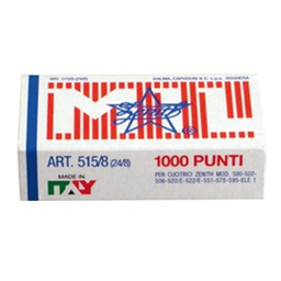[28141] SCATOLA 1000 PUNTI ZENITH 515/8 (24/8 IN ACCIAIO NATURALE