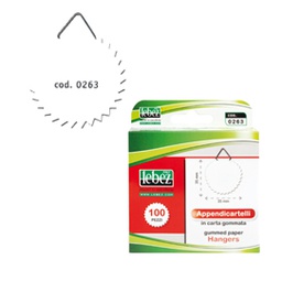 [26681] SCATOLA 100 APPENDICARTELLI ADESIV. CARTA GOMMATA ART.263