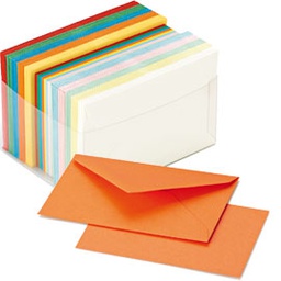 [72130] SCATOLA 100 CARTONCINI 200gr + 100 BUSTE 90gr ARCOBALENO FORMATO 4 FAVINI