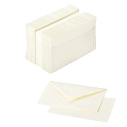 [70568] SCATOLA 100 CARTONCINI 200gr + 100 BUSTE 90gr AVORIO FORMATO 4 FAVINI