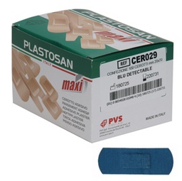 [76086] Scatola 100 CEROTTI 2x7cm BLU DETECTABLE