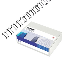 [57403] Scatola 100 dorsi spirale metallo IBIWIRE 12mm argento 21 anelli