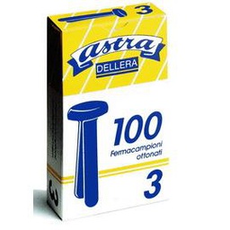 [44679] SCATOLA 100 FERMACAMPIONI N.3 17MM OTTONATI