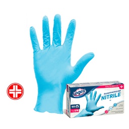 [91058] Scatola 100 guanti in nitrile non talcato tg. S/M azzurro uso medicale