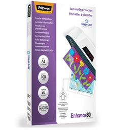[77624] Scatola 100 pouches ENHANCE80 80mic A5 Fellowes