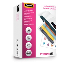 [77621] Scatola 100 pouches PRESERVE250 250mic A4 Fellowes