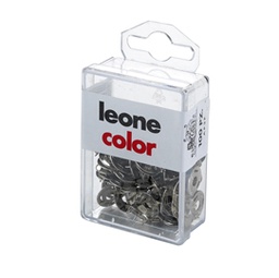 [44691] SCATOLA 100 PUNTINE 3 PUNTE TEMPERATE E NICHELATE LEONE COLOR