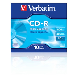 [VERBCDR80040JC] SCATOLA 10 CD-R DATALIFE JEWEL CASE 1X-40X 800MB SERIGRAFATO