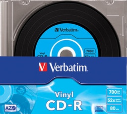 [VERBCDR70052C] SCATOLA 10 CD-R DATALIFEPLUS DATA VINYL SLIM 1X-52X 700 MB AZO COLOUR