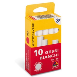 [35275] SCATOLA 10 GESSETTI TONDI BIANCO Primo