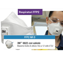 [79851] Scatola 10 MASCHERINE 8822 Classic FFP2 con valvola