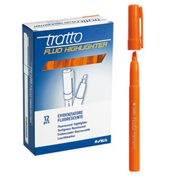 [37111] SCATOLA 12 EVIDENZIATORI HIGHLIGHTER ARANCIO TRATTO FLUO