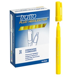 [37108] SCATOLA 12 EVIDENZIATORI HIGHLIGHTER GIALLO TRATTO FLUO