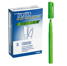 [37110] SCATOLA 12 EVIDENZIATORI HIGHLIGHTER VERDE TRATTO FLUO
