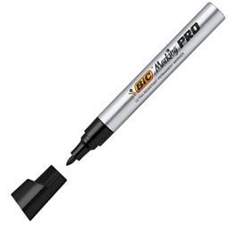 [86204] Scatola 12 marcatori Nero punta tonda Marking Pro Bic