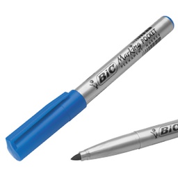 [46037] SCATOLA 12 MARCATORI POCKET 1445 BLU P.TONDA PERMANENTE BIC