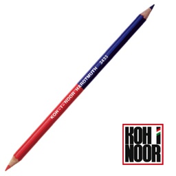 [29056] SCATOLA 12 MATITE BICOLORE SOTTILE ROSSO-BLU H3433 KOHINOOR