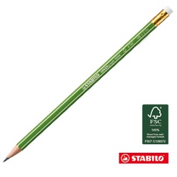 [53485] SCATOLA 12 MATITE C/GOMMINO GRAFITE HB FSC STABILO GREEN GRAPH