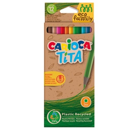 [90793] Scatola 12 matite Tita Eco Family colori assortiti Carioca
