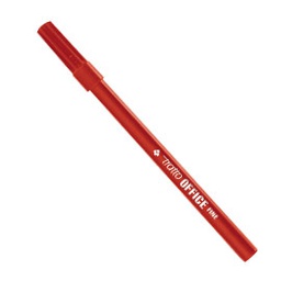 [28220] SCATOLA 12 PENNARELLI TRATTO OFFICE FINE ROSSO