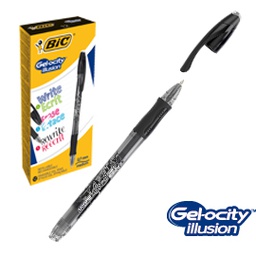 [80136] Scatola 12 penna sfera gel cancellabile GELOCITY ILLUSION 0,7mm nero BIC