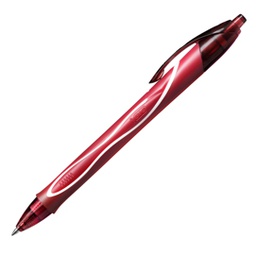 [82696] Scatola 12 penna sfera scatto Gelocity quick dry rosso BICÂ®