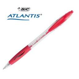 [44932] SCATOLA 12 PENNE SFERA SCATTO BIC ATLANTIS 1.0mm ROSSO