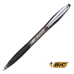 [68828] SCATOLA 12 PENNE SFERA SCATTO BICÂ®ATLANTIS PREMIUM clip metal 1,0MM NERO