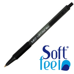 [64323] SCATOLA 12 PENNE SFERA SCATTO SOFTFEEL CLIC 1.0mm NERO