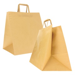 [91979] Scatola 150 Shoppers carta craft 36x32x36cm Flat Maxi avana