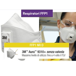 [79842] SCATOLA 20 MASCHERINE AURA 9310+ FFP1 SENZA VALVOLA