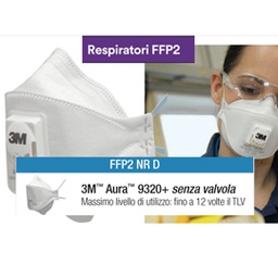 [79843] Scatola 20 MASCHERINE AURA 9320+ FFP2 senza valvola