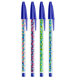 [89180] Scatola 20 penna sfera con cappuccio Cristal  Collection 1.0mm blu BIC