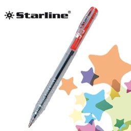 [STL1007] SCATOLA 20 PENNE SFERA SCATTO ROSSO 1.0mm STARLINE