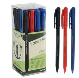 [93507] Scatola 24 penna sfera colori assortiti Tratto 1 Green punta media 1.0mm