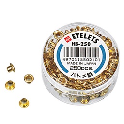 [25863] SCATOLA 250 OCCHIELLI OTTONE PER OCCHIELLATRICE DIAM.5MM