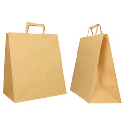 [87779] Scatola 250 Shoppers carta biocraft 28x17x32CM FLAT LARGE avana