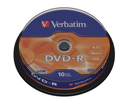 [VERDVD-R4716SP] SCATOLA 25 DVD-R SPINDLE 16X 4.7GB 120MIN.SERIGRAFATO - compr SIAE