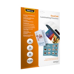 [82966] Scatola 25 pouches cordonate Admire EasyFold f.to A4 Fellowes