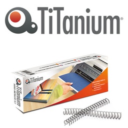 [81427] Scatola 50 dorsi metallo 11MM Bianco 34 anelli TiTanium