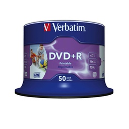 [VERBDVD43512] SCATOLA 50 DVD+R 4.7GB / 120' STAMPABILE WIDE PRINT NO ID NR. SPINDLE