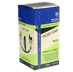 [93504] Scatola 50 penna blu Tratto 1 Green punta media 1.0mm