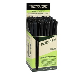 [93506] Scatola 50 penna nero Tratto 1 Green punta media 1.0mm