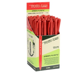 [93505] Scatola 50 penna rosso Tratto 1 Green punta media 1.0mm