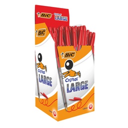 [92068] Scatola 50 penna sfera CRISTALÂ® large 1,6mm rosso BICÂ®