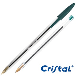 [33053] Scatola 50 penna sfera CRISTALÂ® medio 1,0mm verde BICÂ®