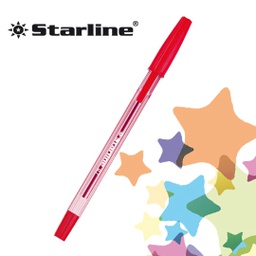 [STL1106] SCATOLA 50 PENNA SFERA ROSSO P.FINE 0.7MM STARLINE